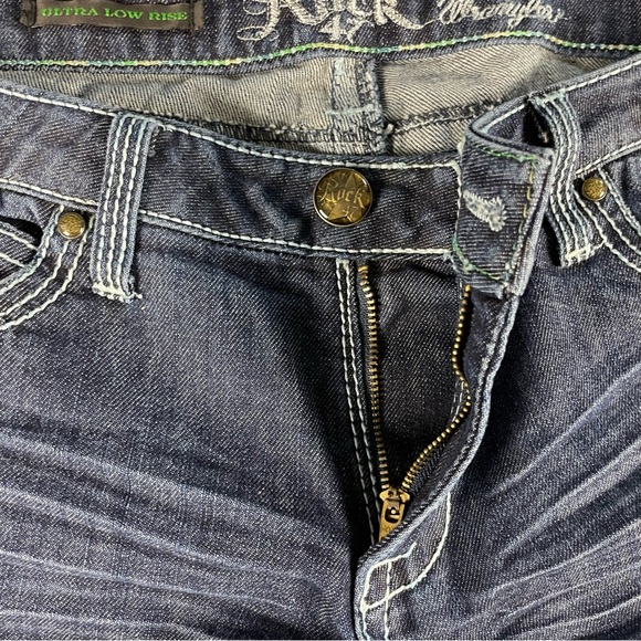 Juniors Rock 47 by Wrangler Low Rise Bootcut Jeans Size‎ 7  27x34 Tall - Picture 10 of 11
